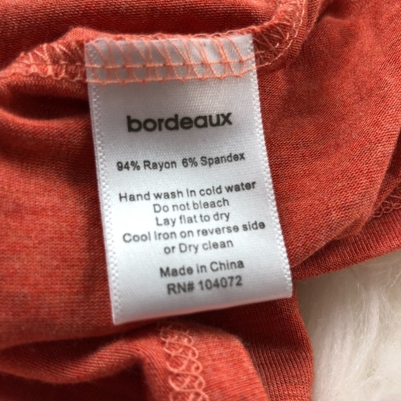 Anthro Bordeaux | Orange Asymmetrical Swing Tunic - Picture 7 of 8